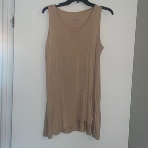 Medium Beige Logo Layers Tunic Tank